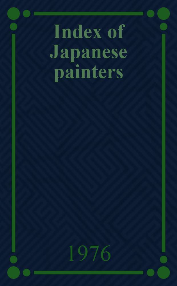 Index of Japanese painters