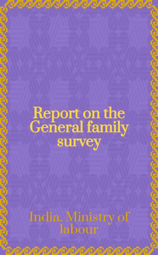 [Report on the General family survey] : Rural man-power and occupational structure