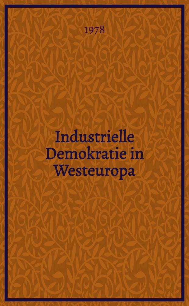 Industrielle Demokratie in Westeuropa