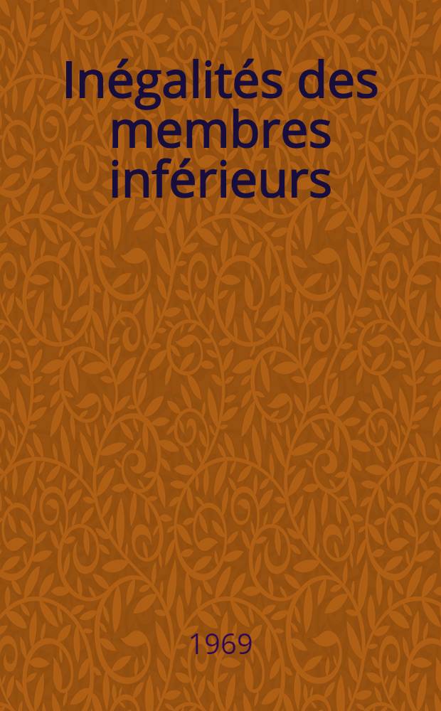 Inégalités des membres inférieurs : Chirurgie de la coxarthrose : Chirurgie du rachis