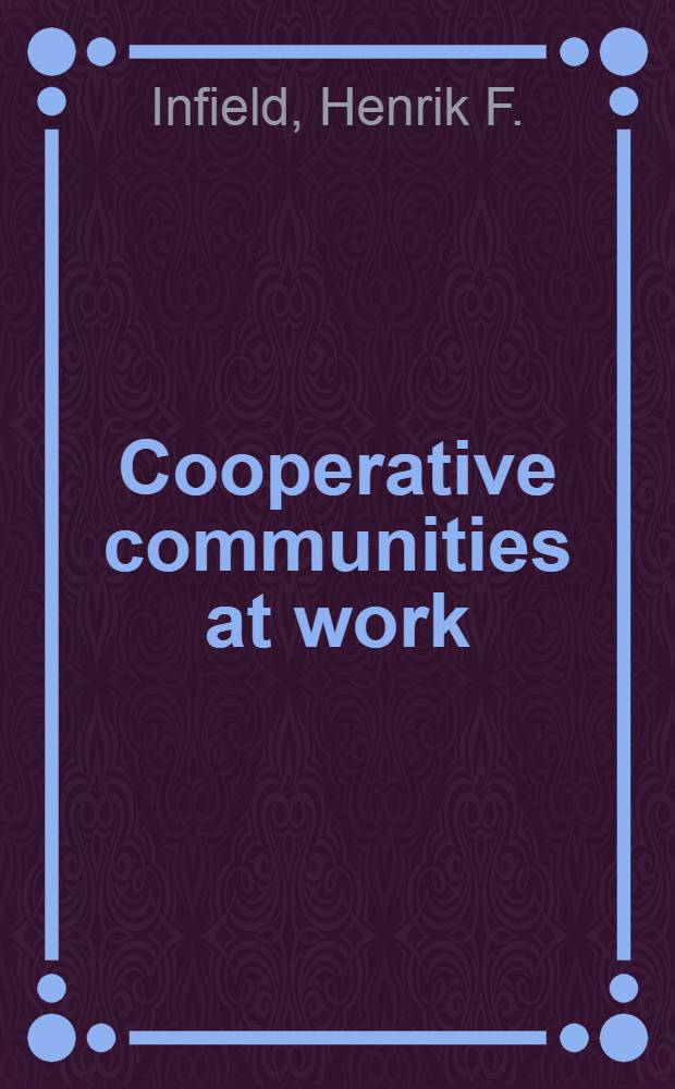 Cooperative communities at work