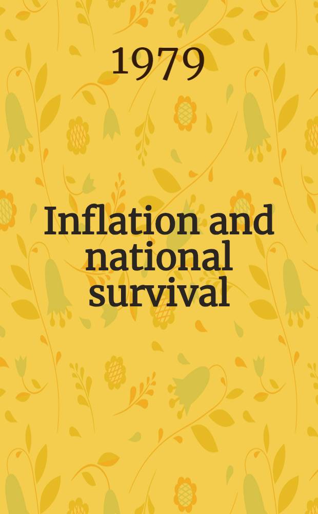Inflation and national survival : Symp.