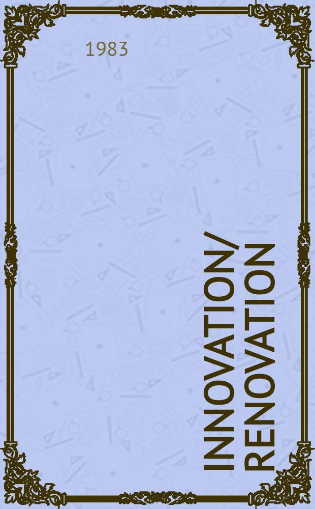 Innovation/ renovation : New perspectives on the humanities