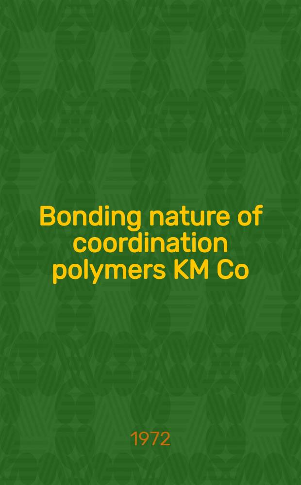 Bonding nature of coordination polymers KM[Co(CN)₆]