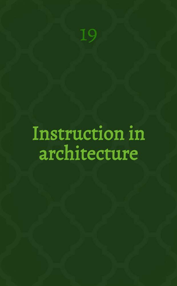 Instruction in architecture