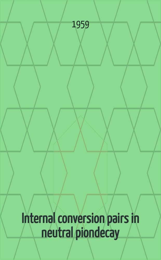 Internal conversion pairs in neutral piondecay