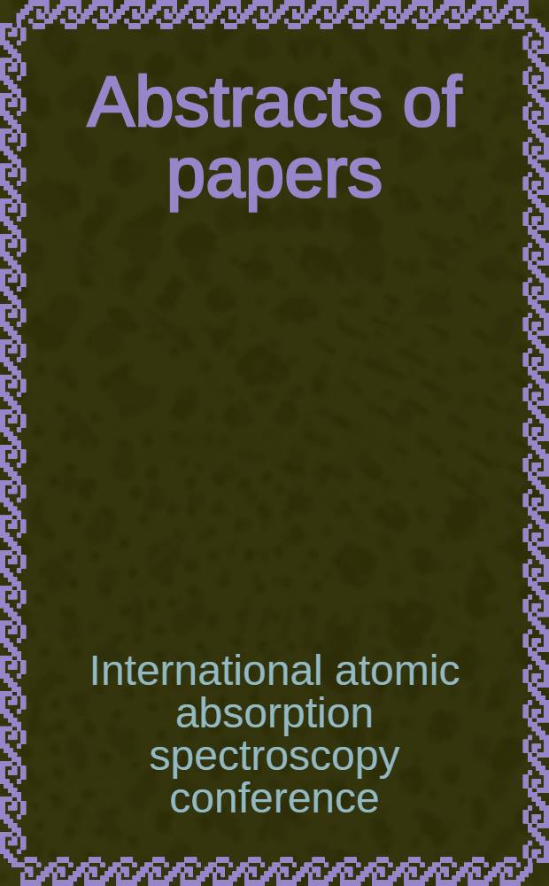 Abstracts of papers