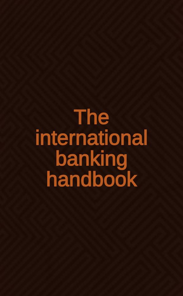 The international banking handbook