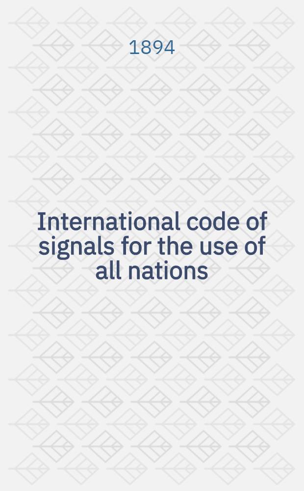 International code of signals for the use of all nations