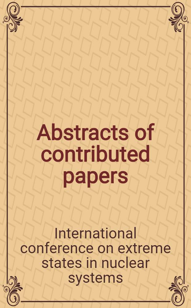 Abstracts of contributed papers