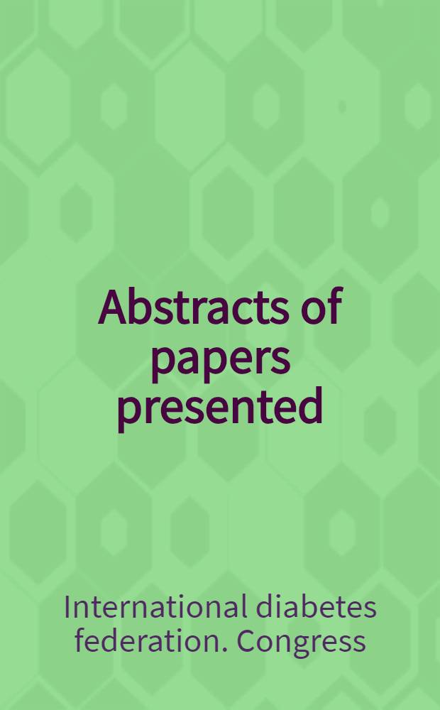 Abstracts of papers presented