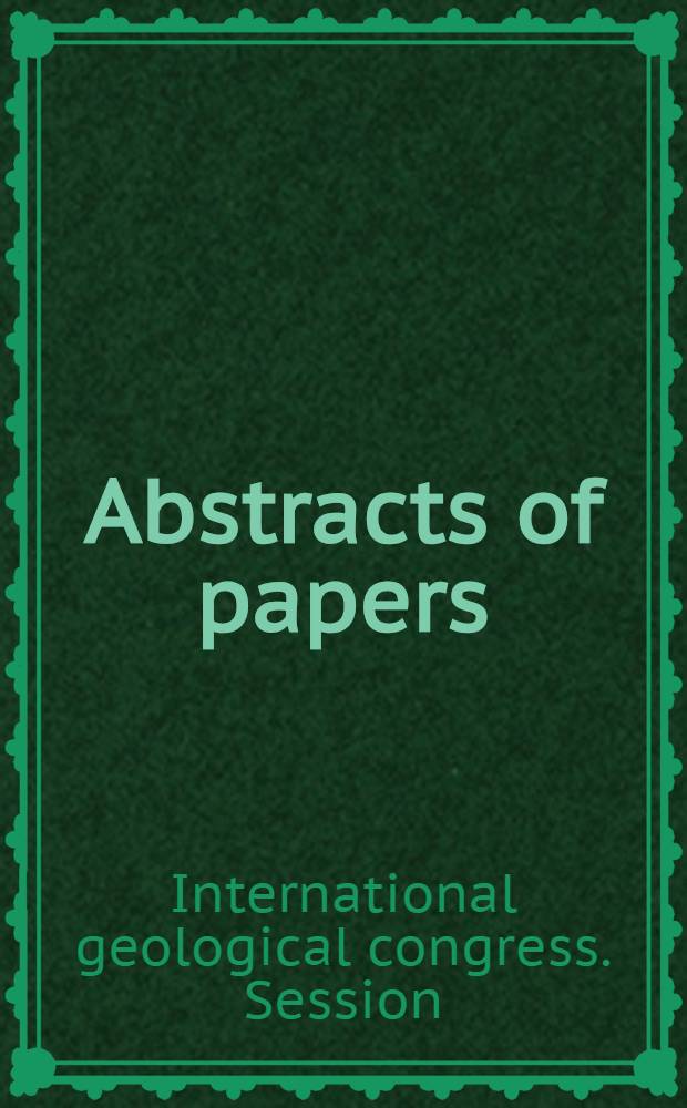 Abstracts of papers