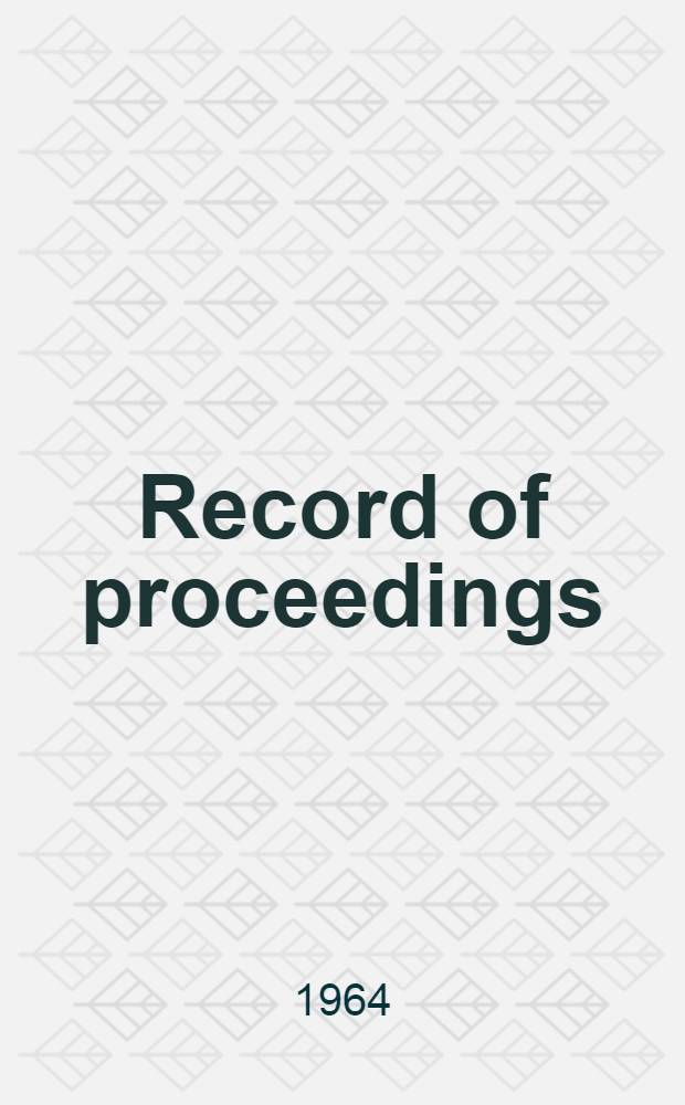 Record of proceedings