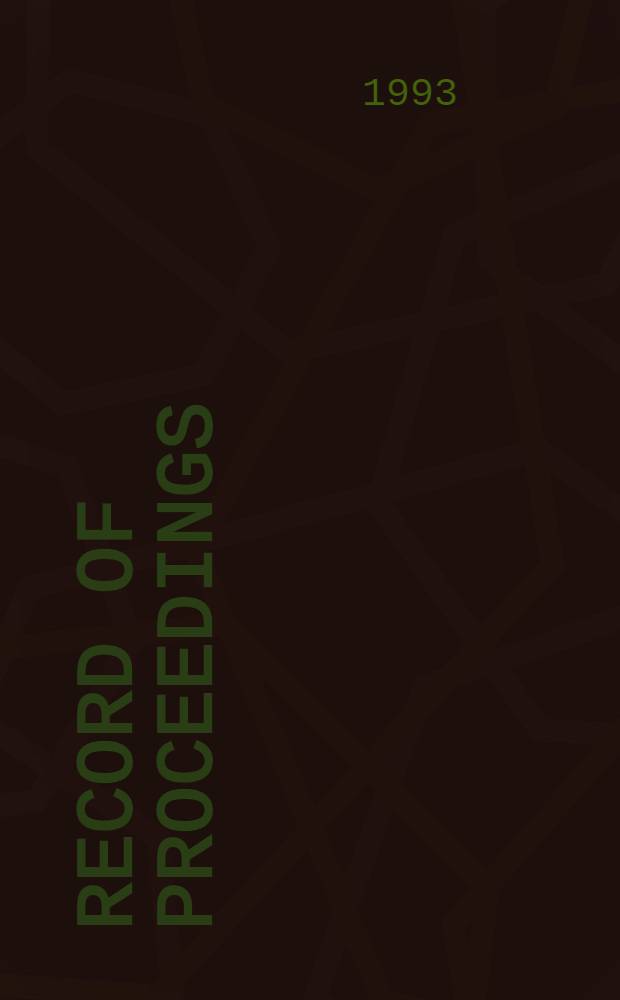 Record of proceedings