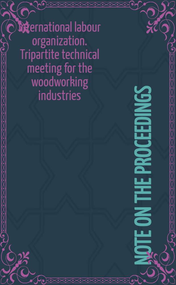 Note on the proceedings