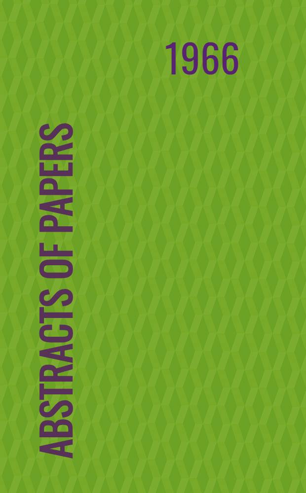 Abstracts of papers