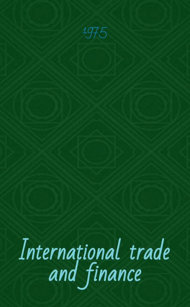 International trade and finance : Frontiers for research