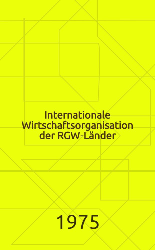 Internationale Wirtschaftsorganisation der RGW-Länder (Spezialbibliographie)