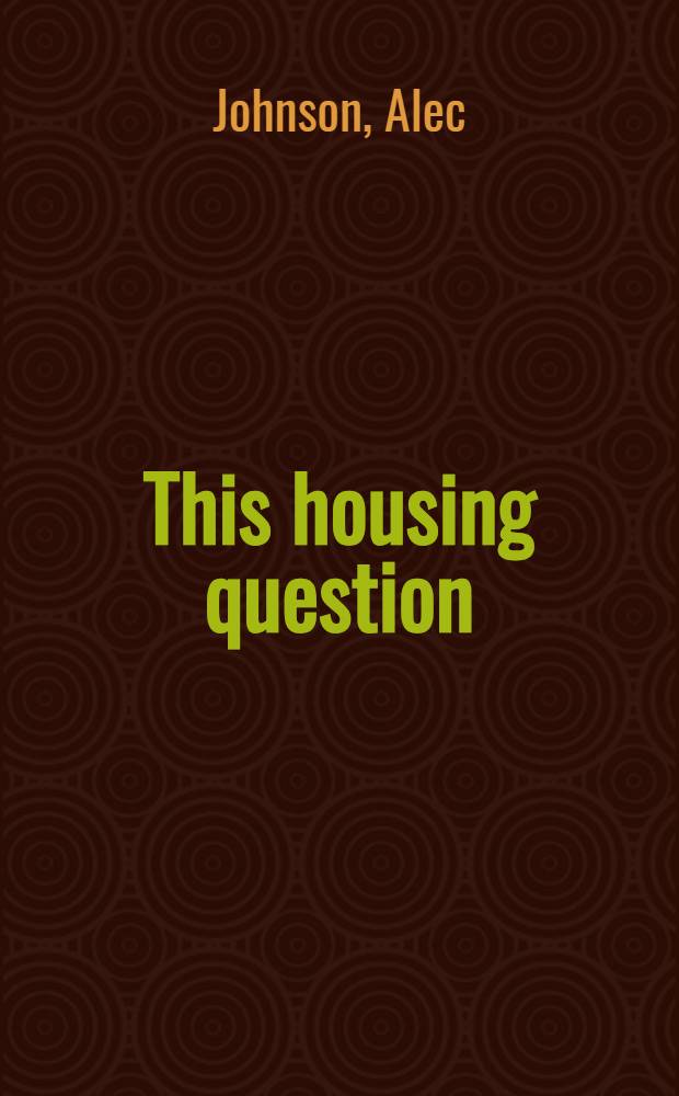 This housing question