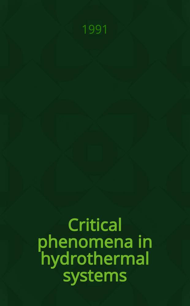 Critical phenomena in hydrothermal systems : State, thermodynamic, electrostatic, and transport properties of H₂O in the critical region