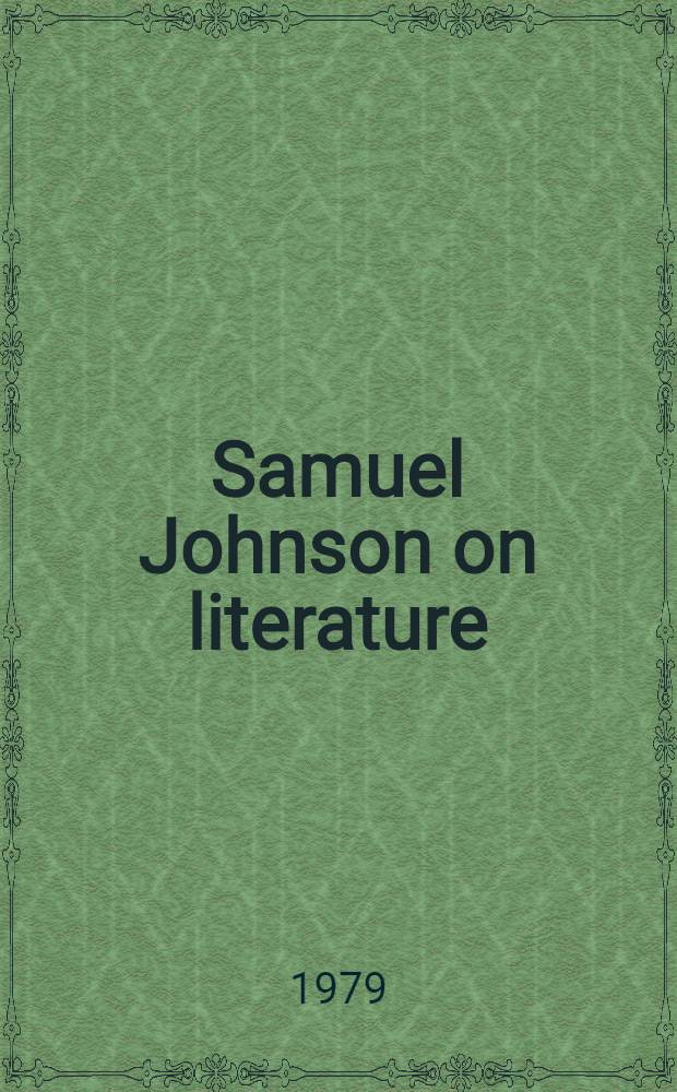 Samuel Johnson on literature