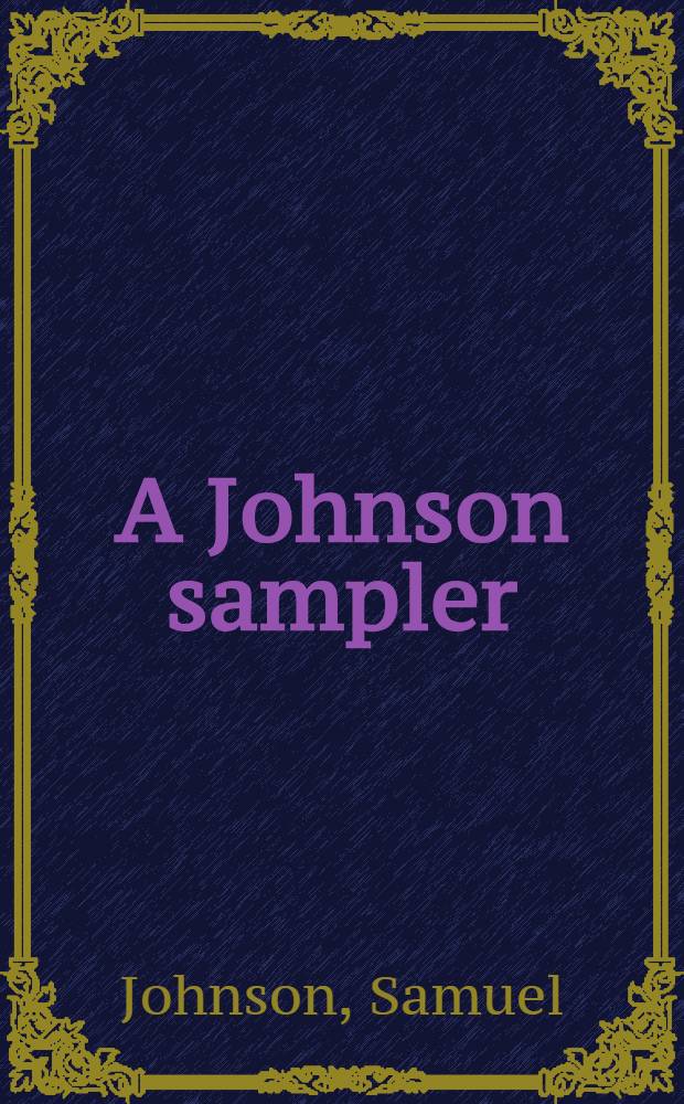 A Johnson sampler