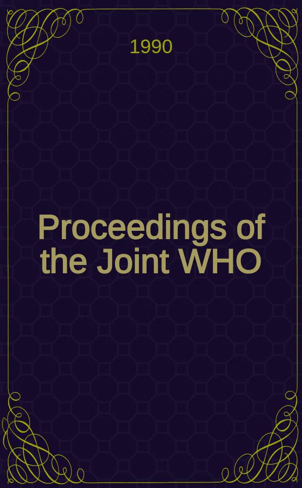 Proceedings of the Joint WHO/ISH symposium on the prevention of hypertension and cardiovascular disease Gothenburg, Sweden, Sept. 4-6, 1989