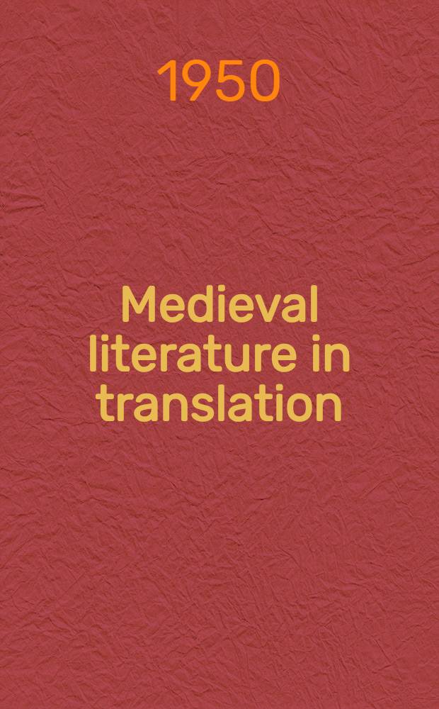 Medieval literature in translation