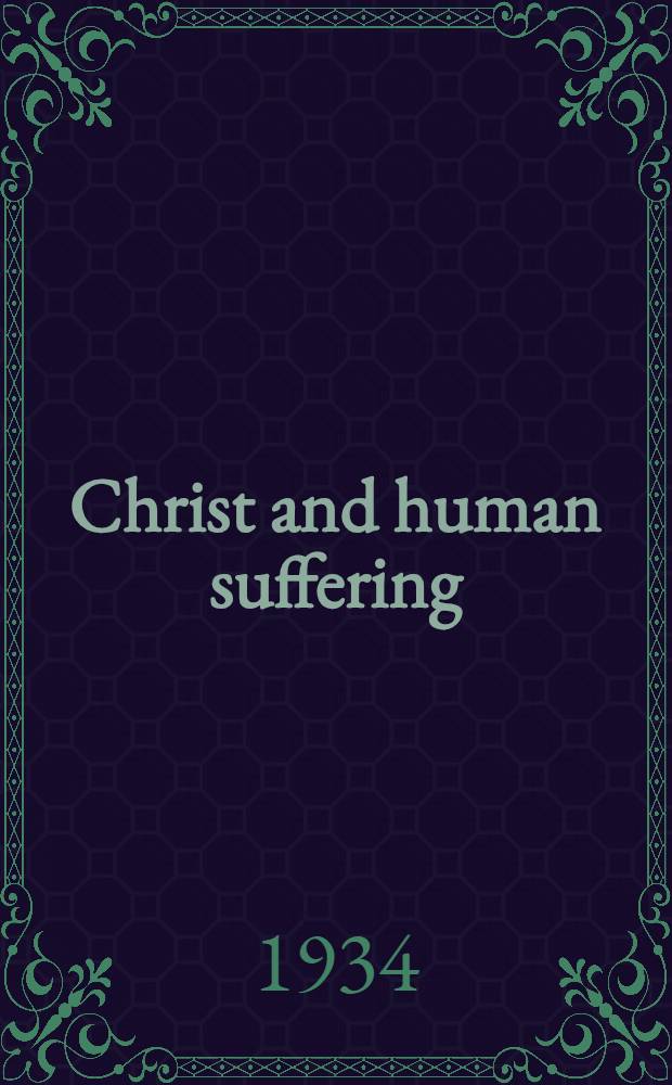 Christ and human suffering