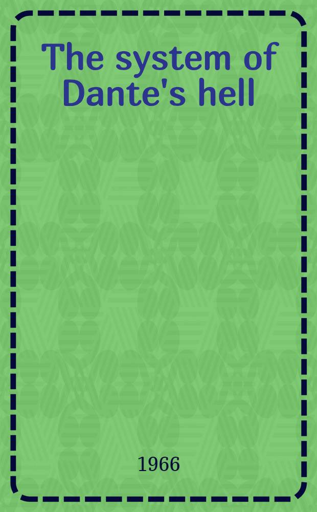 The system of Dante's hell : A novel