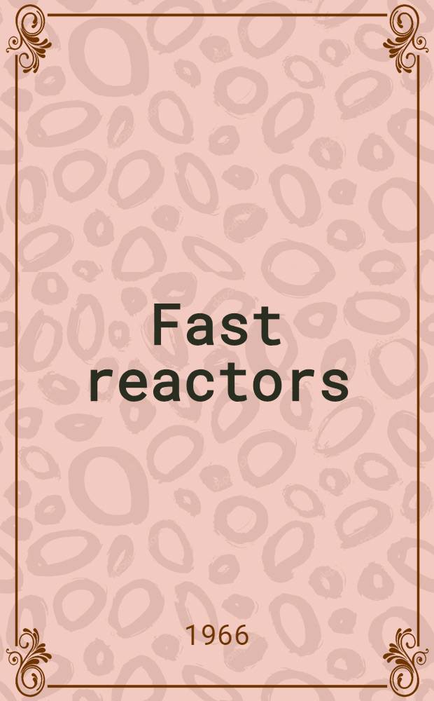 Fast reactors