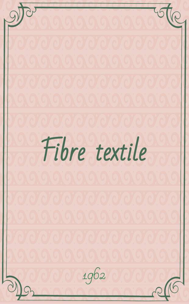 Fibre textile