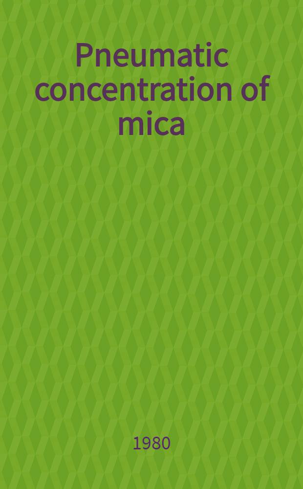 Pneumatic concentration of mica