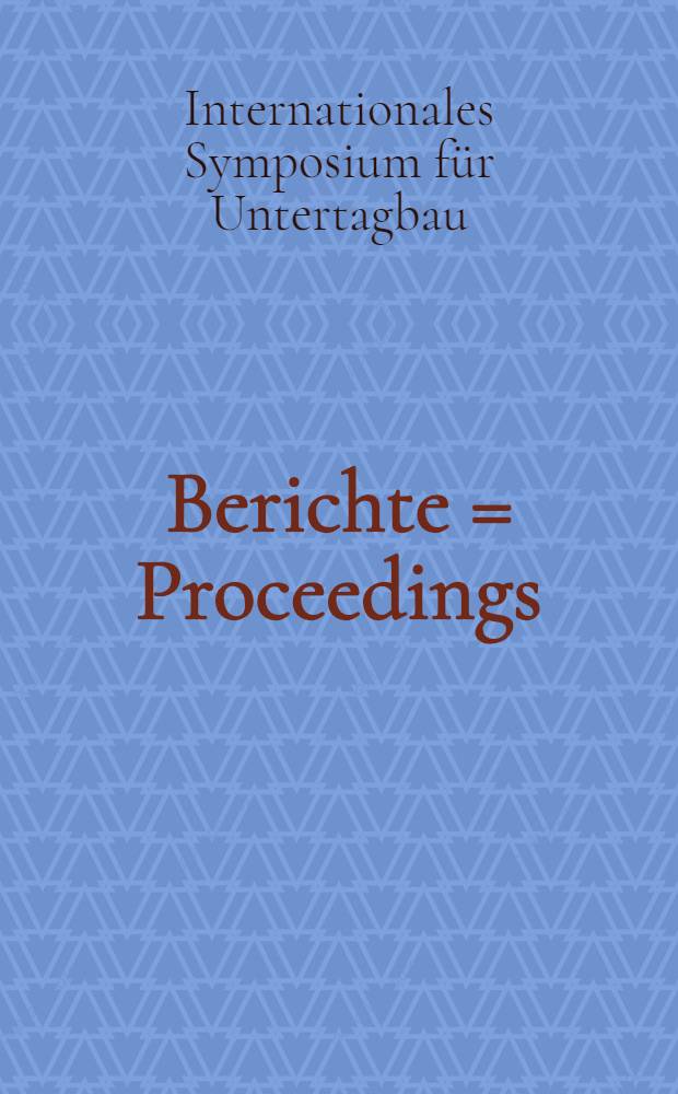 Berichte = Proceedings = Compte-rendus