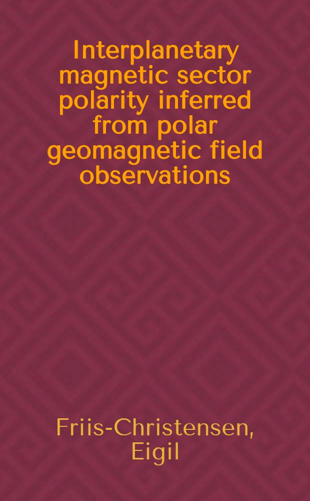 Interplanetary magnetic sector polarity inferred from polar geomagnetic field observations