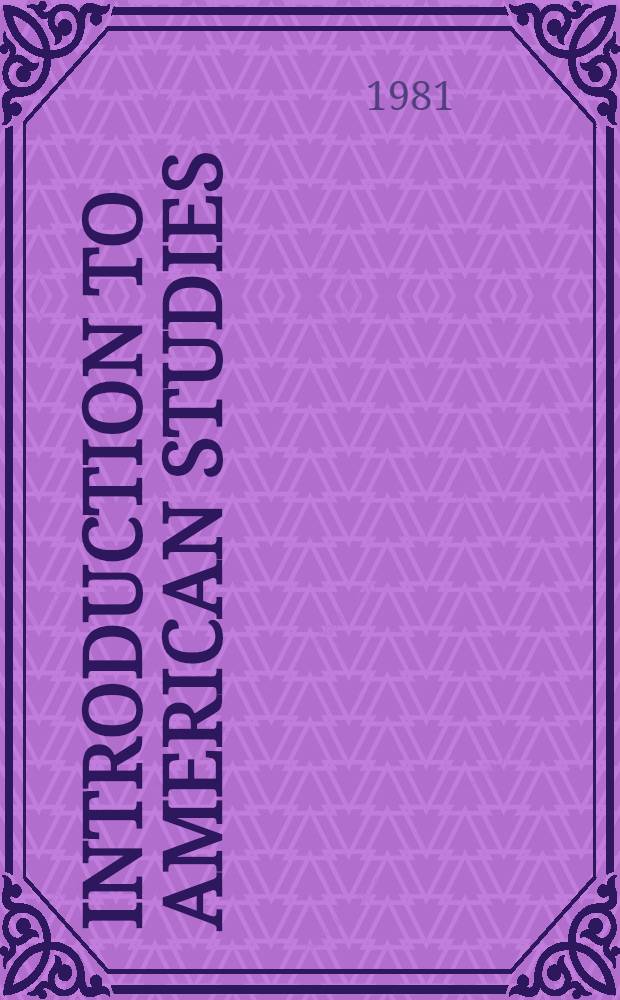 Introduction to American studies