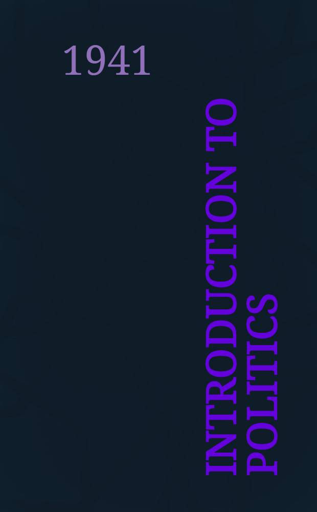 Introduction to politics