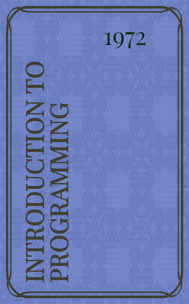 Introduction to programming