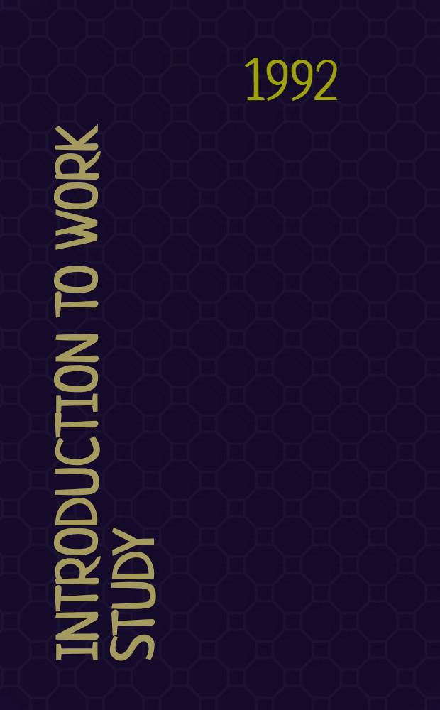 Introduction to work study