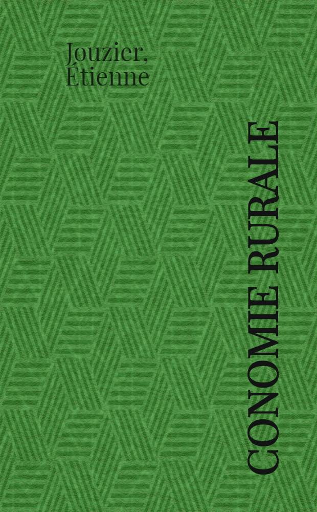 Économie rurale