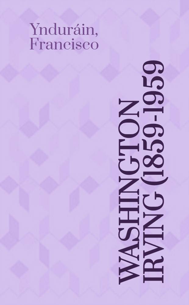 Washington Irving (1859-1959)