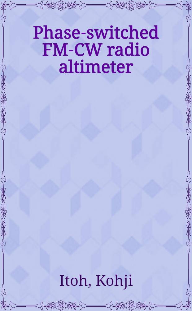Phase-switched FM-CW radio altimeter