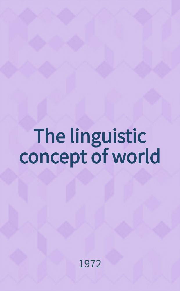 The linguistic concept of world : Analytic bibliography