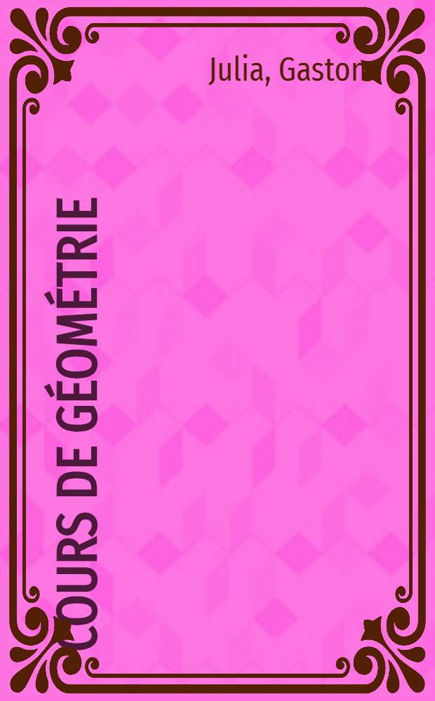 Cours de géométrie