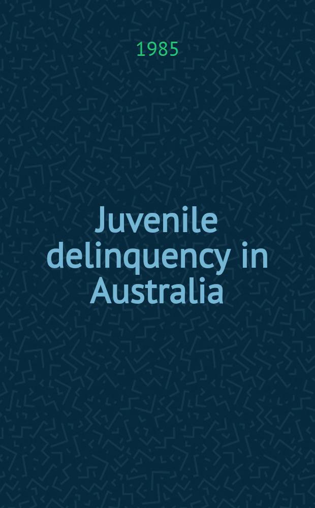 Juvenile delinquency in Australia