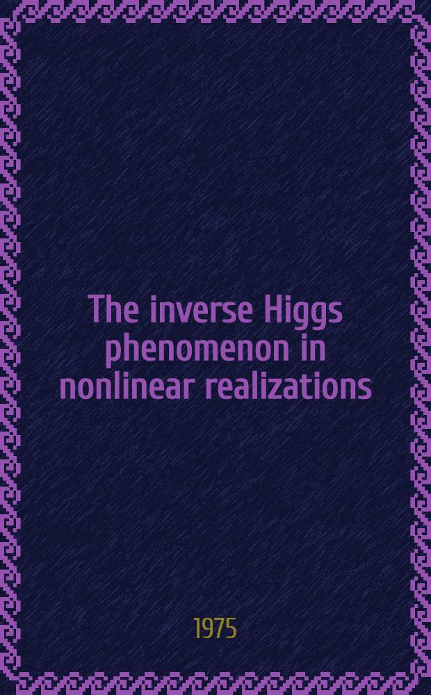The inverse Higgs phenomenon in nonlinear realizations