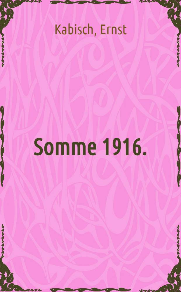Somme 1916.