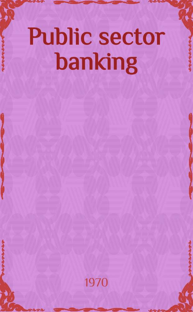 Public sector banking