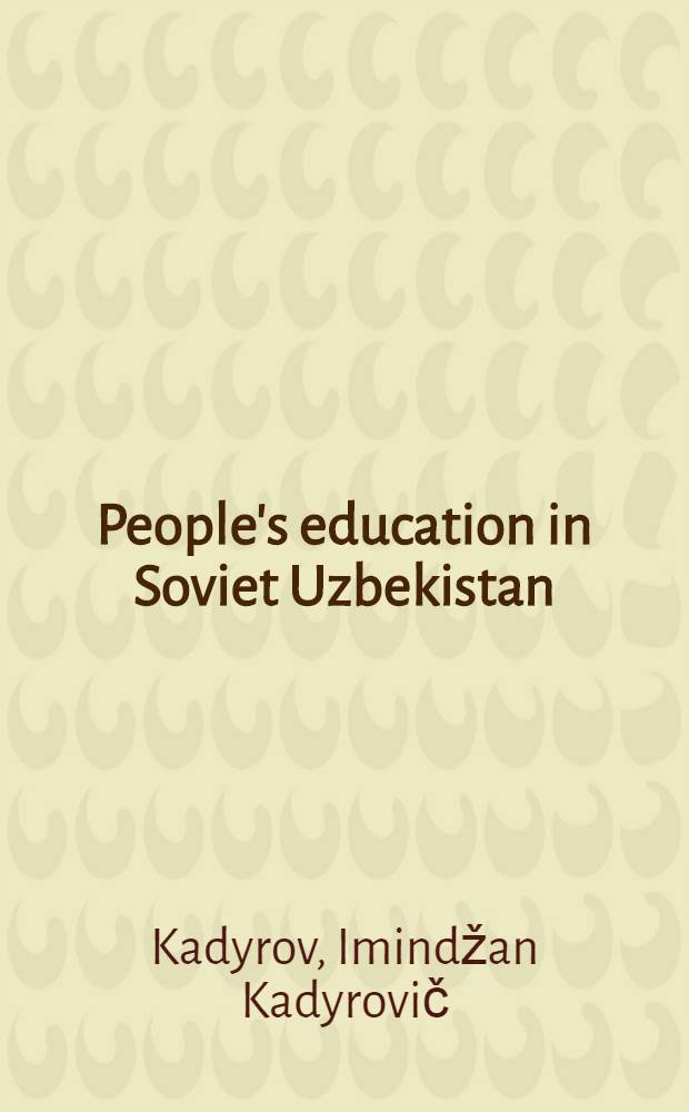 People's education in Soviet Uzbekistan