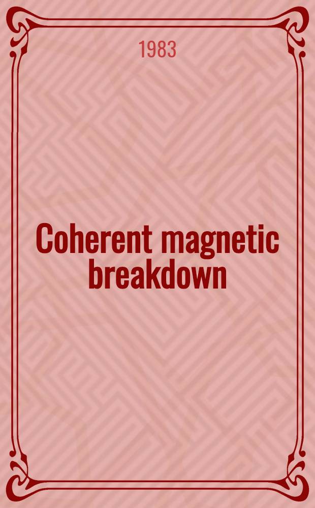 Coherent magnetic breakdown